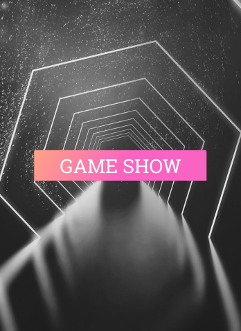 "Game Show" text with illusion tunnel
